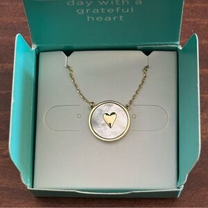 Origami Owl Heart Pendant with Mother-of-Pearl